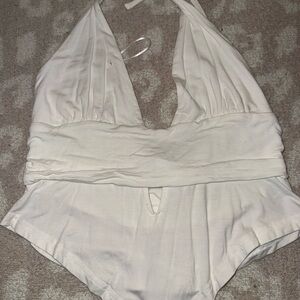 White TSF Halter Top